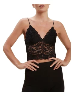 bra-accessories Shop 23 Best Sale π Seed Heritage Fine Lace Bralette Black π