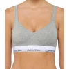 Coupon 💯 Calvin Klein Modern Cotton Lightly Lined Bralette In Grey 😍
