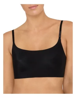 Best Sale 🔔 Calvin Klein Invisibles (Comfort) Lightly Lined Bralette (Retro) Bra Black 🧨