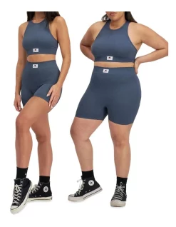 Outlet π Champion Seamless Rib Racer Crop In Trekking Grey π