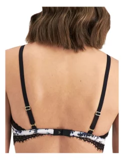 Best Pirce 🛒 Temple Luxe Castille Print Night Floral Bralette In Black/Blue 🧨 -bra-accessories Shop unnamed file 1157