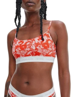 Cheap 😉 Calvin Klein Ck One Cotton Unlined Bralette Pink/Solar ❤️