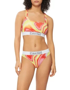 Cheap 😉 Calvin Klein Reimagined Heritage Unlined Bralette Iridescent Print 🤩