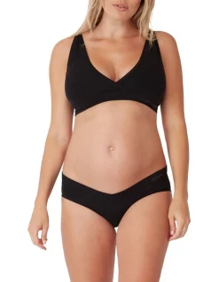 Promo 😉 Ambra Bamboo Cross Over Maternity Crop Grey 🥰