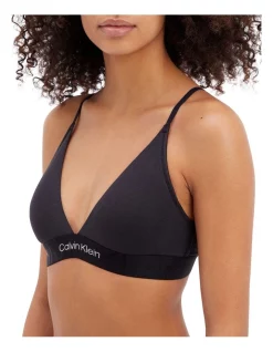 Outlet 🎉 Calvin Klein Embossed Icon Cotton Light Lined Triangle Bralette In Black ⭐ -bra-accessories Shop unnamed file 1295