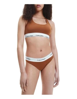 Cheapest ✨ Calvin Klein Modern Cotton Naturals Unlined Bralette In Brown 🎉