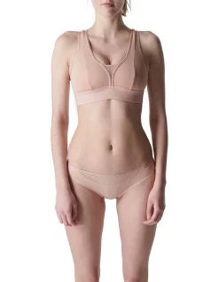 Best deal π― Simone Perele Harmony Wire Free Sports Crop Bra Beige π