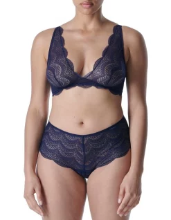 Discount 👏 Simone Perele Karma Wirefree Triangle Bra In Midnight Navy ✨