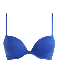 Best Pirce ✨ Calvin Klein Perfectly Fit Flex Push Up Plunge Bra In Blue 👍 -bra-accessories Shop unnamed file 48