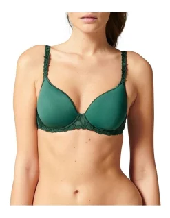 Cheap 😉 Simone Perele Andora 3D Plunge T-Shirt Contour Bra Dark Green ⭐
