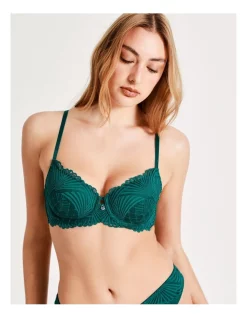 Budget π Chloe & Lola Harlow Lace T-Shirt Bra In Teal β