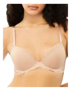 Cheapest 🧨 Calvin Klein Seductive Comfort Lotus Floral Push-Up T-Shirt Bra In Beige 😍 -bra-accessories Shop unnamed file 589