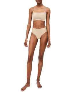 Coupon π₯° Calvin Klein Invisibles Comfort Lightly Lined Bralette Retro Bra Bare Beige π₯