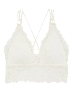 Outlet 🧨 Aerie Sunkissed Lace Padded Plunge Bralette In Soft Muslin 👍 -bra-accessories Shop unnamed file 768