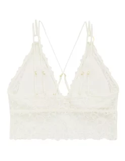 Outlet 🧨 Aerie Sunkissed Lace Padded Plunge Bralette In Soft Muslin 👍 -bra-accessories Shop unnamed file 769