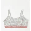 Promo 🧨 Calvin Klein Ck One Crossing Logo Cotton Unlined Bralette In Grey 😉 -bra-accessories Shop unnamed file 786
