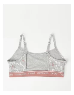 Promo 🧨 Calvin Klein Ck One Crossing Logo Cotton Unlined Bralette In Grey 😉 -bra-accessories Shop unnamed file 788