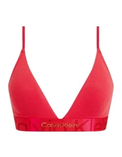 Brand new 🛒 Calvin Klein Embossed Icon Cotton Holiday Lightly Lined Triangle Bralette In Red 🌟 -bra-accessories Shop unnamed file 798