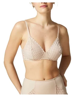 Outlet 👍 Simone Perele Subtile Wirefree Triangle Bra Beige 😉