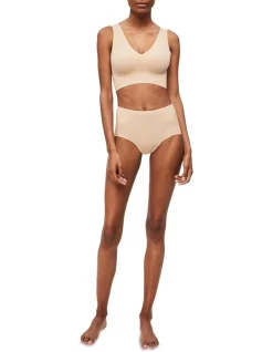 New 🔥 Calvin Klein Invisibles Comfort Lightly Lined V Neck Bralette Bare Beige 🔥