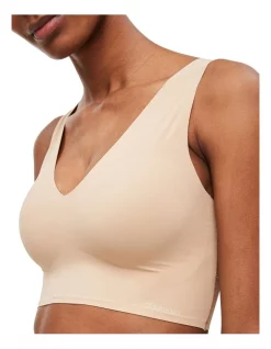 New 🔥 Calvin Klein Invisibles Comfort Lightly Lined V Neck Bralette Bare Beige 🔥 -bra-accessories Shop unnamed file 882