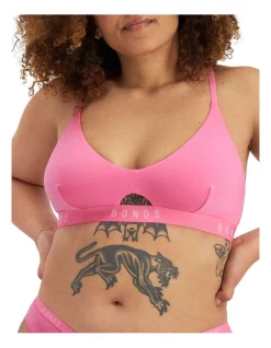 Wholesale 🛒 Bonds Originals Triangle Cut Out Crop Bra In Pink Kiss 🎁